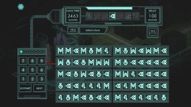 W górnej części zobaczysz elementy, które musza znaleźć się w danej sekwencji z przedstawionych poniżej - Hackowanie (Matrix) - Shadowrun: Hong Kong - poradnik do gry