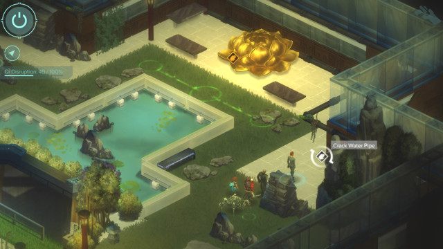 Niektóre obiekty można zniszczyć (zakłócenia Qi), pojawia się przy nich wtedy biała ikona dłoni - Zadania poboczne i ciekawostki w Wuxing Skytower - Shadowrun: Hong Kong - poradnik do gry