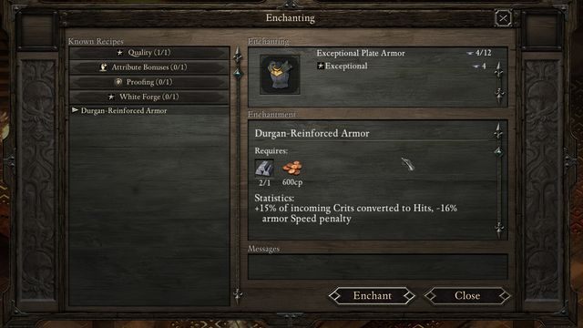 Dzięki białej kuźni możesz ulepszyć każdą broń i pancerz. Wystarczy odrobina złota i sztabka metalu. - Biała Kuźnia (The White Forge) - zadanie główne | Bateria Durgana M4 - Pillars of Eternity: The White March Part I - poradnik do gry