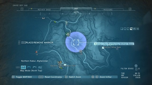 Obszar misji. - Opisy misji (Side-Ops) 51-60 | Poboczne misje | Solucja Metal Gear Solid V - Metal Gear Solid V: The Phantom Pain - poradnik do gry