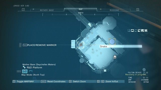 Lokalizacja diamentu. - Diamenty w Bazie Matce (Mother Base) | Nieoszlifowane diamenty | MGS V - Metal Gear Solid V: The Phantom Pain - poradnik do gry