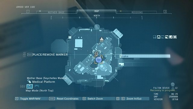 Lokalizacja diamentu. - Diamenty w Bazie Matce (Mother Base) | Nieoszlifowane diamenty | MGS V - Metal Gear Solid V: The Phantom Pain - poradnik do gry