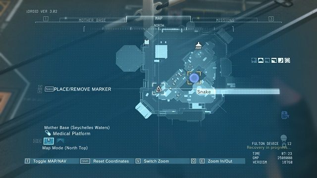 Lokalizacja diamentu. - Diamenty w Bazie Matce (Mother Base) | Nieoszlifowane diamenty | MGS V - Metal Gear Solid V: The Phantom Pain - poradnik do gry