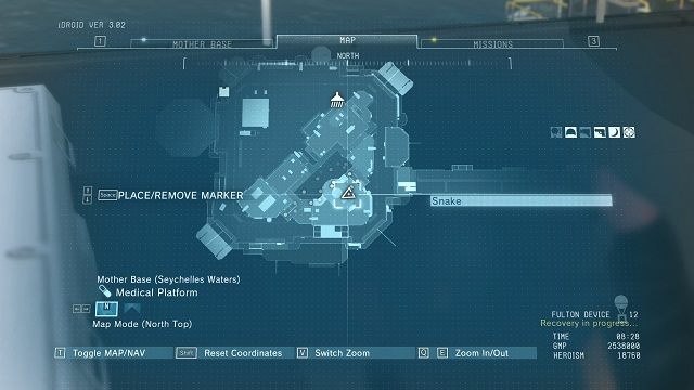 Lokalizacja diamentu. - Diamenty w Bazie Matce (Mother Base) | Nieoszlifowane diamenty | MGS V - Metal Gear Solid V: The Phantom Pain - poradnik do gry