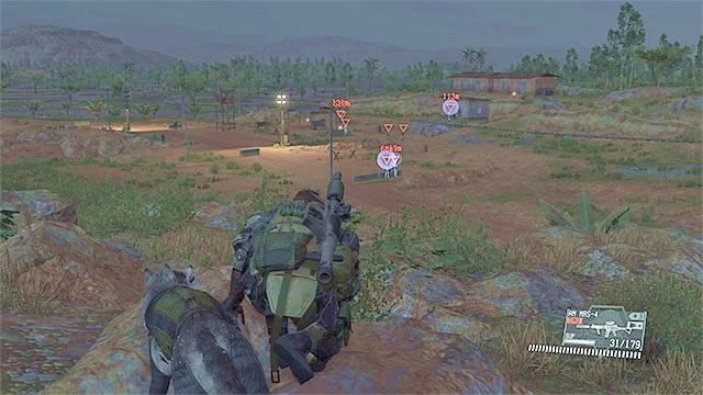 Przed zbliżeniem się do posterunku warto wykonać szybki rekonesans - Opisy misji (Side-Ops) 81-90 | Poboczne misje | Solucja Metal Gear Solid V - Metal Gear Solid V: The Phantom Pain - poradnik do gry