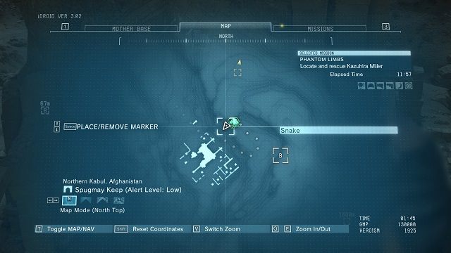 Lokalizacja diamentu. - Diamenty w twierdzy Spugmay Keep | Nieoszlifowane diamenty | MGS V - Metal Gear Solid V: The Phantom Pain - poradnik do gry