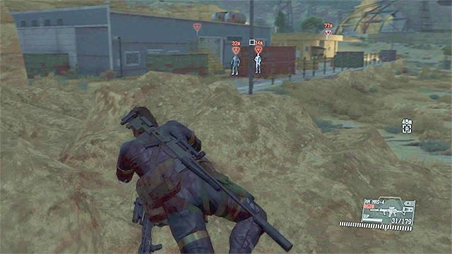 Obejdź strzelnicę żeby dotrzeć do budynku ze snajperem - Opisy misji (Side-Ops) 21-30 | Poboczne misje | Solucja Metal Gear Solid V - Metal Gear Solid V: The Phantom Pain - poradnik do gry