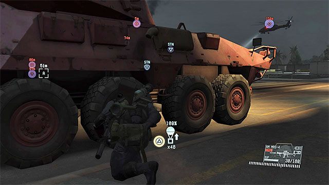 Fultonuj wozy APC i dopiero wtedy zainteresuj się śmigłowcem - Opisy misji (Side-Ops) 101-110 | Poboczne misje | Solucja Metal Gear Solid V - Metal Gear Solid V: The Phantom Pain - poradnik do gry