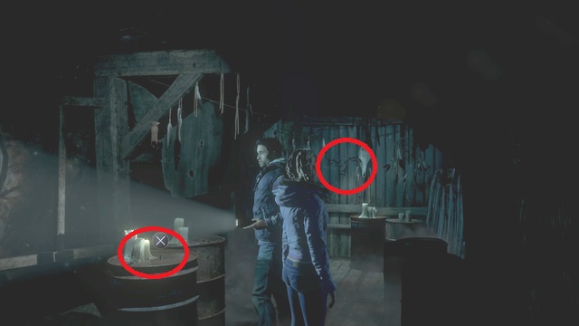 Obie te znajdźki Mike odnajdzie w kopalni po wyjściu na schody i zbadaniu zagłębienia po prawej stronie - Until Dawn: Rozdział 2, wskazówki i totemy - lokalizacja - Until Dawn - poradnik do gry