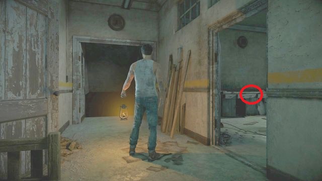 Z pomieszczenia administracyjnego idź korytarzem w stronę schodów - Until Dawn: Rozdział 5, wskazówki i totemy - lokalizacja - Until Dawn - poradnik do gry