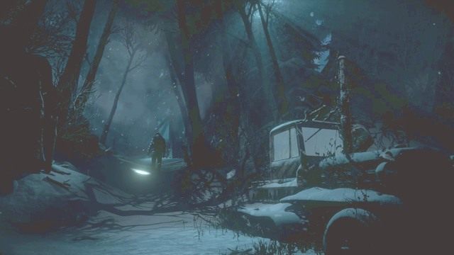 Idź drogą w lewo koło starego pojazdu - Until Dawn: Rozdział 3 - solucja, opis przejścia - Until Dawn - poradnik do gry