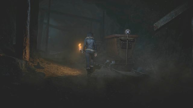 Zwolnij hamulec, aby wózek rozwalił drzwi i ukazał przejście - Until Dawn: Rozdział 7 - solucja, opis przejścia - Until Dawn - poradnik do gry