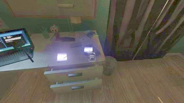 Na biurku, w szufladach i na tablicy korkowej jest cała masa przedmiotów do przejrzenia. - 01 - Mieszkanie | Opis przejścia SOMA - SOMA - poradnik do gry