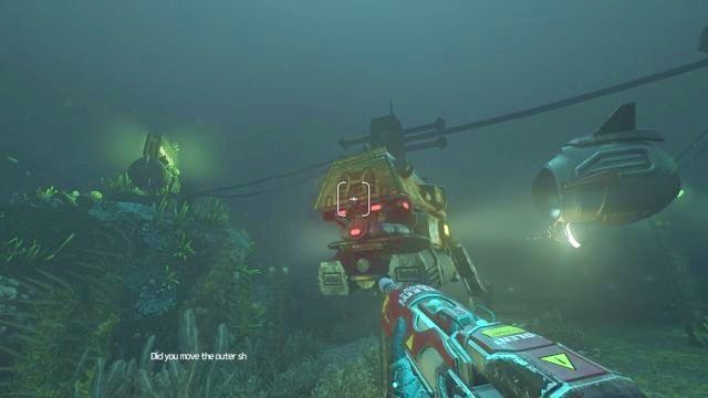 Gracz musi dokonać ciężkiego wyboru i ustrzelić któregoś robota. - 10 - Stacja Delta | Opis przejścia SOMA - SOMA - poradnik do gry