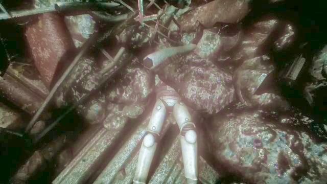 Pod usypiskiem leżą zwłoki, na których można wykonać transfer danych. - 19 - Stacja Tau | Znajdźki SOMA - SOMA - poradnik do gry