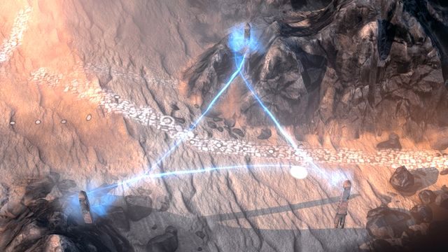 Aby przejść przez barierę musisz odnaleźć trzy obeliski. - Świat Trzęsie się w Posadach (A World which now Trembles) M8 | Loch | Heroes VII - Might & Magic: Heroes VII - poradnik do gry