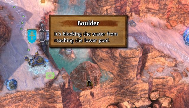 Aby doprowadzić wodę do oazy musisz usunąć głazy. - Opowieść o Księżniczce Ghali i czterech zalotnikach (The Story of Princess Ghali and the Four Suitors) M24 | Akademia - Might & Magic: Heroes VII - poradnik do gry
