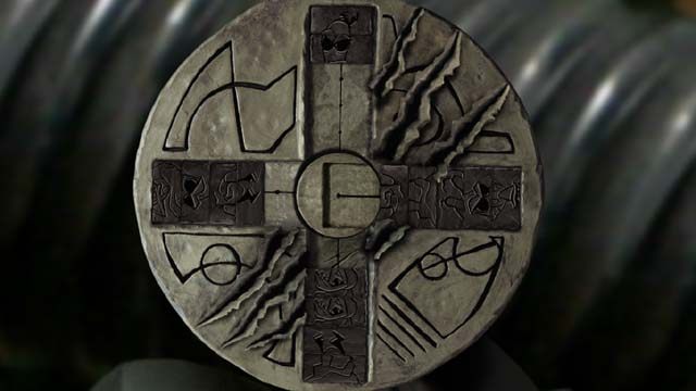 Teraz z lewego ramienia przesuń na górę jeden kwadrat, robiąc miejsce na kwadrat z właściwym wzorem - Otwieranie drzwi wieży | Czwarta wieża w Armikrog - Armikrog - poradnik do gry