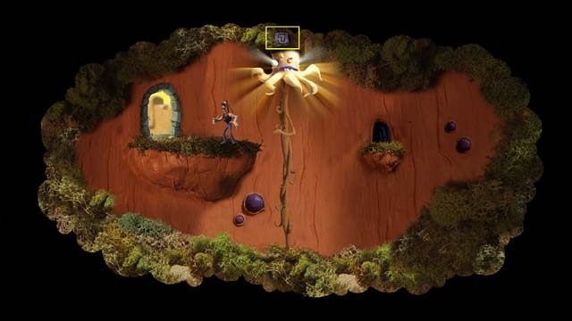 Kliknij trzecią ośmiornicę (zapamiętaj jej symbol), by wysłuchać jej fragmentu historii - Podróże pomiędzy wieżami | Czwarta wieża w Armikrog - Armikrog - poradnik do gry