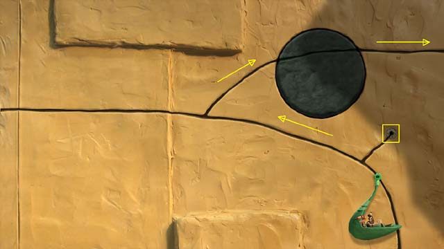 W tym celu zjedź do wypustki poniżej i dotrzyj do kończącego ją kółeczka, potem cofnij się i powtórz ten manewr - Dojazd do drugiej wieży | Pierwsza wieża w Armikrog - Armikrog - poradnik do gry