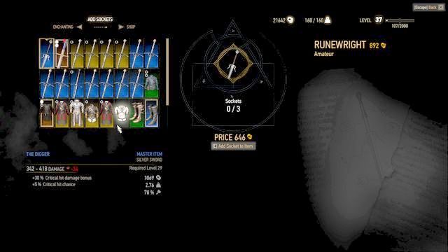 Poza zaklinaniem możesz również dodać nowe miejsca na runy - Zaklinanie przedmiotów | Nowości w dodatku Wiedźmin 3 Serca z Kamienia - Wiedźmin 3: Serca z Kamienia - poradnik do gry