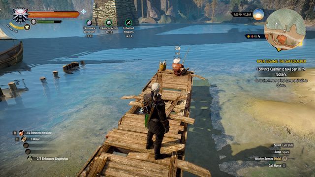 Kucharz łowi ryby na pomoście - Sezamie, otwórz się: Wiedźmińskie przyprawy (Open Sesame! - Witcher Seasonings) - główne zadanie | Zadania główne - Wiedźmin 3: Serca z Kamienia - poradnik do gry