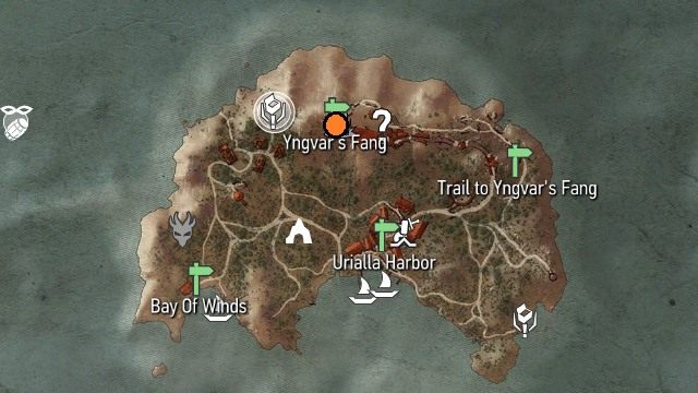 Na wyspie An Skellig znajduje się idealny zjazd (oraz punkt szybkiej podróży Kieł Yngvara (Yngvars Fang), jeśli odblokowany) do zaliczenia osiągnięcia - Osiągnięcia / Trofea w Wiedźmin 3 Serca z Kamienia - Wiedźmin 3: Serca z Kamienia - poradnik do gry