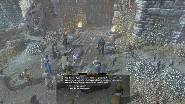 Jeżeli chodzi o twojego bohatera, masz tylko jedną możliwość jeśli chcesz dostać do miasta - Making an Entrance - Zadanie główne | City Gates M3 | Sword Coast Legends - Sword Coast Legends - poradnik do gry