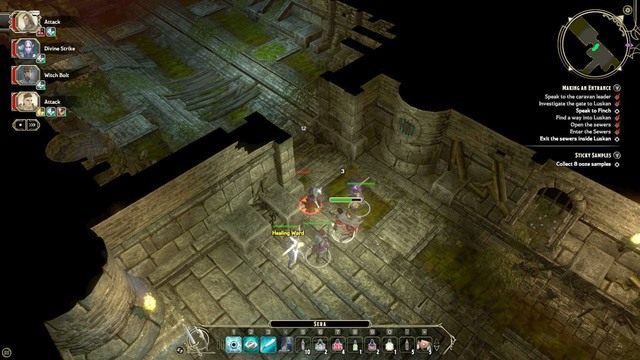 Na obrazku powyżej znajduje się doskonałe miejsce do stoczenia walki - Making an Entrance - Zadanie główne | City Gates M3 | Sword Coast Legends - Sword Coast Legends - poradnik do gry