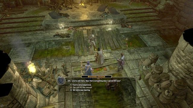 Udaj się do tajemniczego nieznajomego (mysterious stranger M4,) i porozmawiaj z nim - Zadania poboczne | City Gates M3 | Sword Coast Legends - Sword Coast Legends - poradnik do gry
