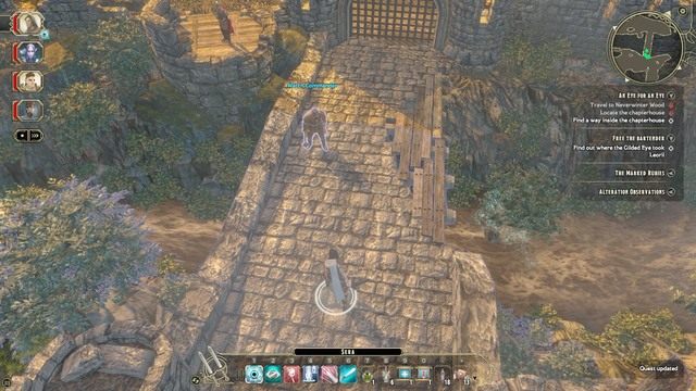 Po rozmowie z Raissą, udaj się do wyjścia z miasta i ustaw cel podróży na Neverwinter Wood - An Eye For An Eye - Zadanie główne | Neverwinter Wood / Evermoors M8 - Sword Coast Legends - poradnik do gry