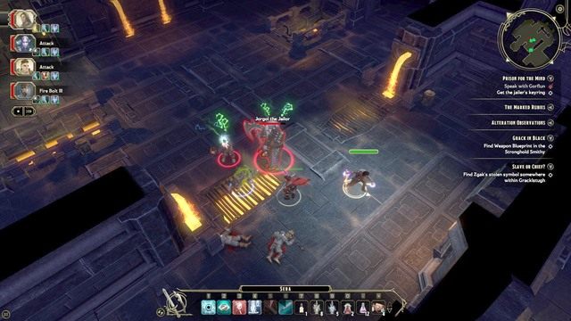 Po przybyciu do więzienia, podejdź do krat i porozmawiaj z Gorflunem (M12,Gorflun) - Prison For the Mind - Zadanie główne | Forlorn Cliffs / Darklake District M11 - Sword Coast Legends - poradnik do gry