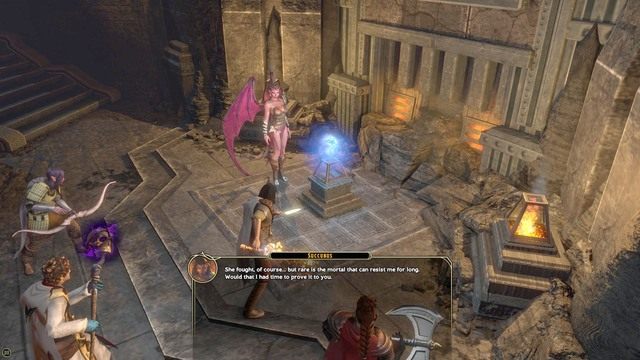 Po pokonaniu Illithida porozmawiaj ze smokiem Themberchaudem po czym udaj się w dalszą drogę - Prison For the Mind - Zadanie główne | Forlorn Cliffs / Darklake District M11 - Sword Coast Legends - poradnik do gry