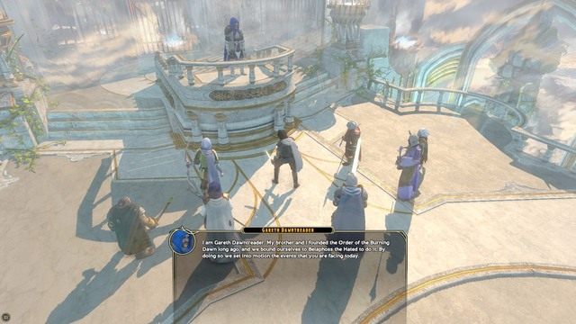 Po przejściu przez portal, rozpoczniesz rozmowę z Garethem Dawntreaderem - The Calling - Zadanie główne | Forlorn Cliffs / Darklake District M11 - Sword Coast Legends - poradnik do gry