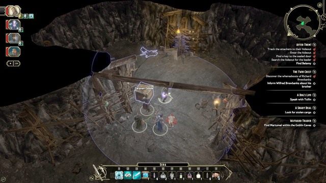 Podczas pobytu w obozowisku, podejdź do Burkins i porozmawiaj z nią - Zadania poboczne | The High Road M1 | Sword Coast Legends - Sword Coast Legends - poradnik do gry