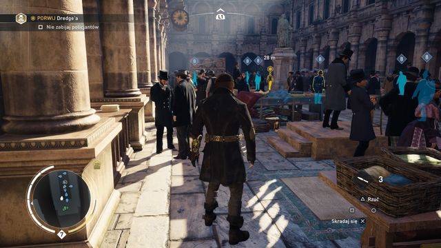 W tłumie zlokalizuj cel porwania. - 01 - Kwestia tożsamości | Solucja Assassins Creed Syndicate - Assassins Creed: Syndicate - poradnik do gry