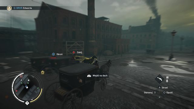 Zeskoczenie na dach wrogiego pojazdu to szybki sposób na wyeliminowanie woźnicy. - 04 - Akt dobrej woli | Solucja Assassins Creed Syndicate - Assassins Creed: Syndicate - poradnik do gry