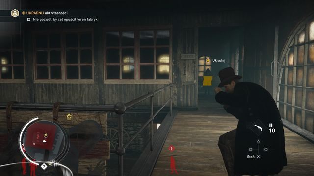 Poczekaj, aż cel odwróci się tyłem, a następnie wejdź do pomieszczenia. - 04 - Akt dobrej woli | Solucja Assassins Creed Syndicate - Assassins Creed: Syndicate - poradnik do gry