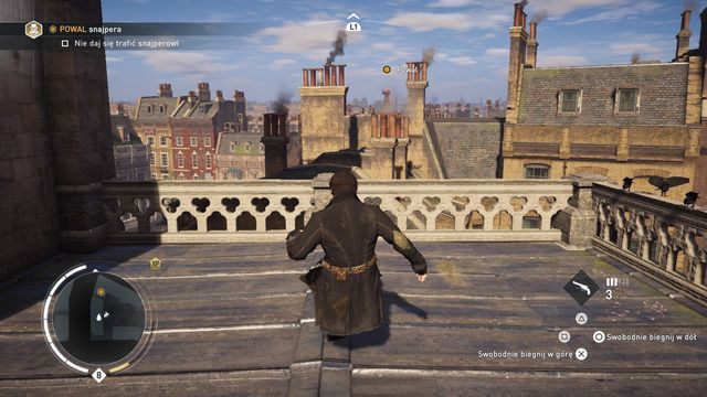 Dwukrotnie uważaj na strzelającego snajpera. - 01 - Zabawa w politykę | Solucja Assassins Creed Syndicate - Assassins Creed: Syndicate - poradnik do gry