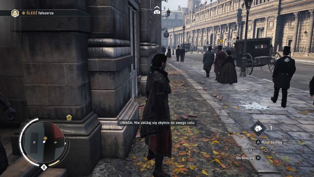 Ostrożnie śledź fałszerza, najpierw pieszo, a następnie w powozie. - 05 - Ratunek dla banku | Solucja Assassins Creed Syndicate - Assassins Creed: Syndicate - poradnik do gry