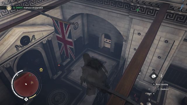 Miejsce, skąd możesz szybko przejść do pokoju, gdzie zwrócisz matryce. - 05 - Ratunek dla banku | Solucja Assassins Creed Syndicate - Assassins Creed: Syndicate - poradnik do gry