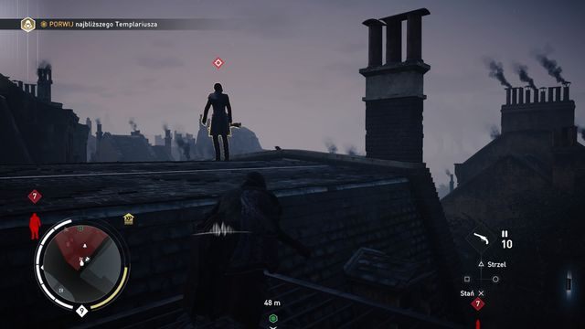 Samotnego templariusza możesz znaleźć na którymś z dachów w obszarze zastrzeżonym. - 06 - Zmiana planów | Solucja Assassins Creed Syndicate - Assassins Creed: Syndicate - poradnik do gry