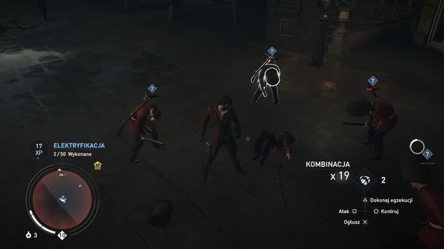 Jedna bomba galwaniczna- czterech ogłuszonych przeciwników. - Walka w zwarciu | Assassins Creed Syndicate - Assassins Creed: Syndicate - poradnik do gry