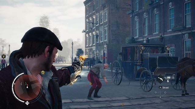 Strzelając do nadbiegającego przeciwnika ostudzisz jego zapał. - Walka na dystans | Assassins Creed Syndicate - Assassins Creed: Syndicate - poradnik do gry