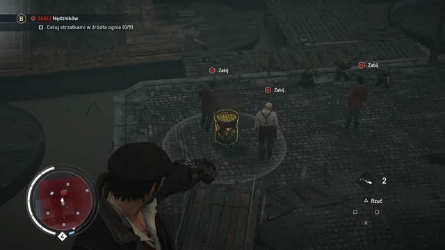 Strzelając strzałką w źródło ognia szybko wyeliminujesz grupę przeciwników. - Walka na dystans | Assassins Creed Syndicate - Assassins Creed: Syndicate - poradnik do gry