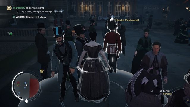 W tłumie możesz zarówno okraść jak i porwać gwardzistę. - 04 - Pamiętna noc | Solucja Assassins Creed Syndicate - Assassins Creed: Syndicate - poradnik do gry