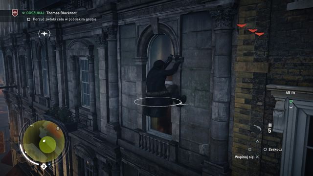 Zwisanie można wykorzystać do chowania się przed wzrokiem przeciwników. - Swobodny bieg | Poruszanie się | Assassins Creed Syndicate - Assassins Creed: Syndicate - poradnik do gry