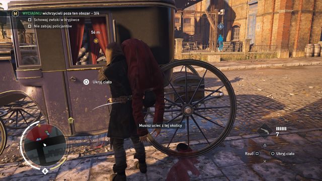 Przenieś ciało w pobliże powozu, aby móc wrzucić je do środka. - Powozy | Poruszanie się | Assassins Creed Syndicate - Assassins Creed: Syndicate - poradnik do gry