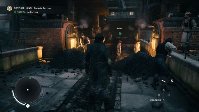 Podejdź do drzwi, a następnie przekręć kilka śluz. - Sekwencja 1 - Sabotażysta | Solucja Assassins Creed Syndicate - Assassins Creed: Syndicate - poradnik do gry