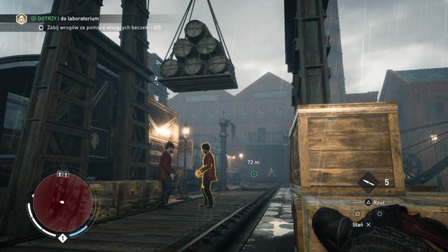 Zrzucanie beczek na głowy przeciwników to część wyzwania opcjonalnego. - Sekwencja 2 - Prosty plan | Solucja Assassins Creed Syndicate - Assassins Creed: Syndicate - poradnik do gry